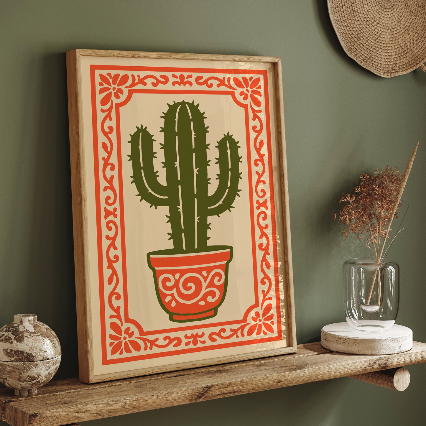 Vibrant Cacti Plant Poster - Mexican Vibes Wall Art Print