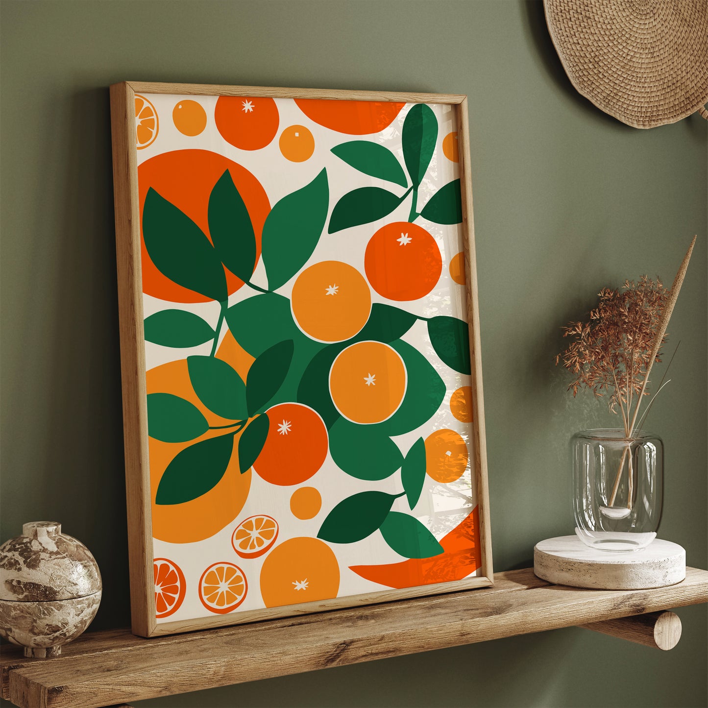 Oranges Colorful Kitchen Print 2025