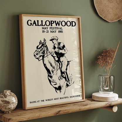 Horse Racing Vintage Poster Goodwood May Festival Giclee