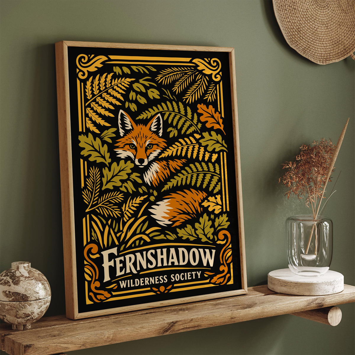 Fernshadow Wilderness Society Nature Art Poster