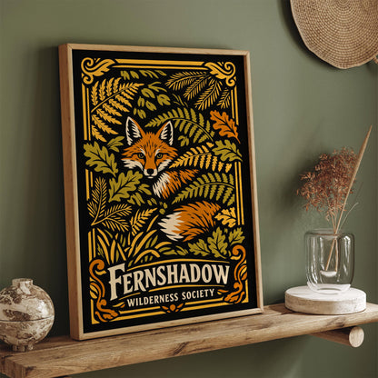Fernshadow Wilderness Society Nature Art Poster