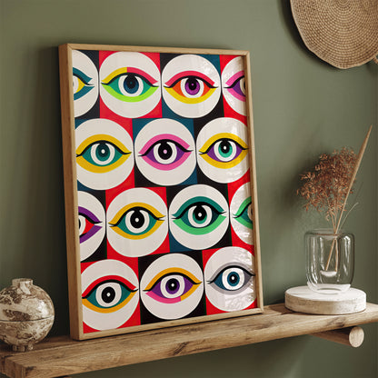 Pop-Art Eyes Collage Art Print