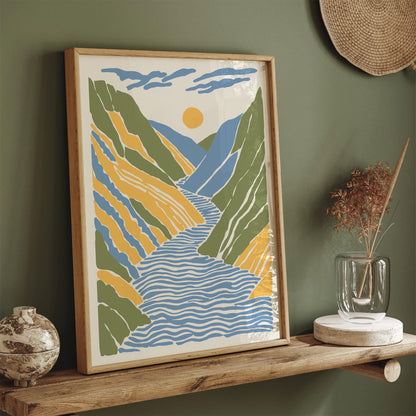 Aesthetic Abstract Landscape Poster