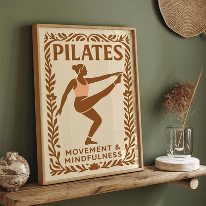 Pilates Movement and Mindfulness Poster