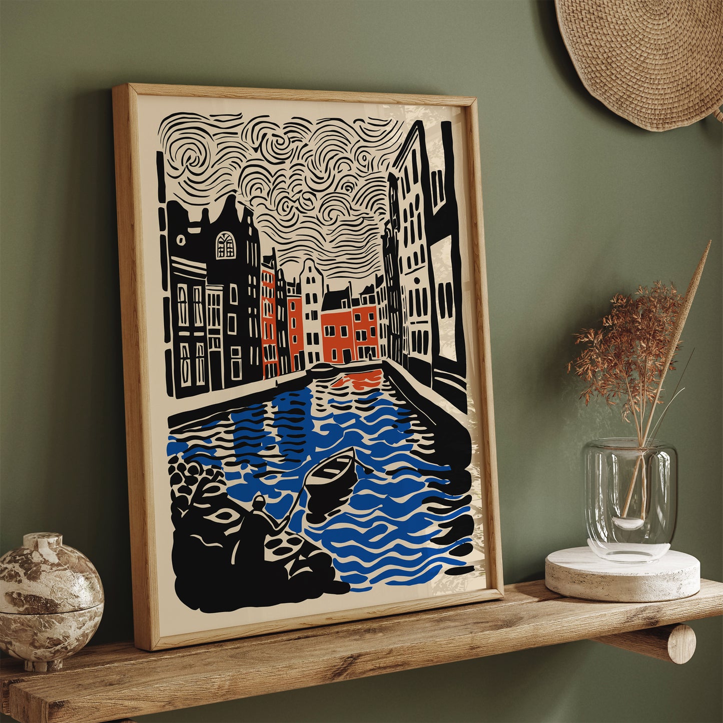 Amsterdam Travel Illustration Art Print