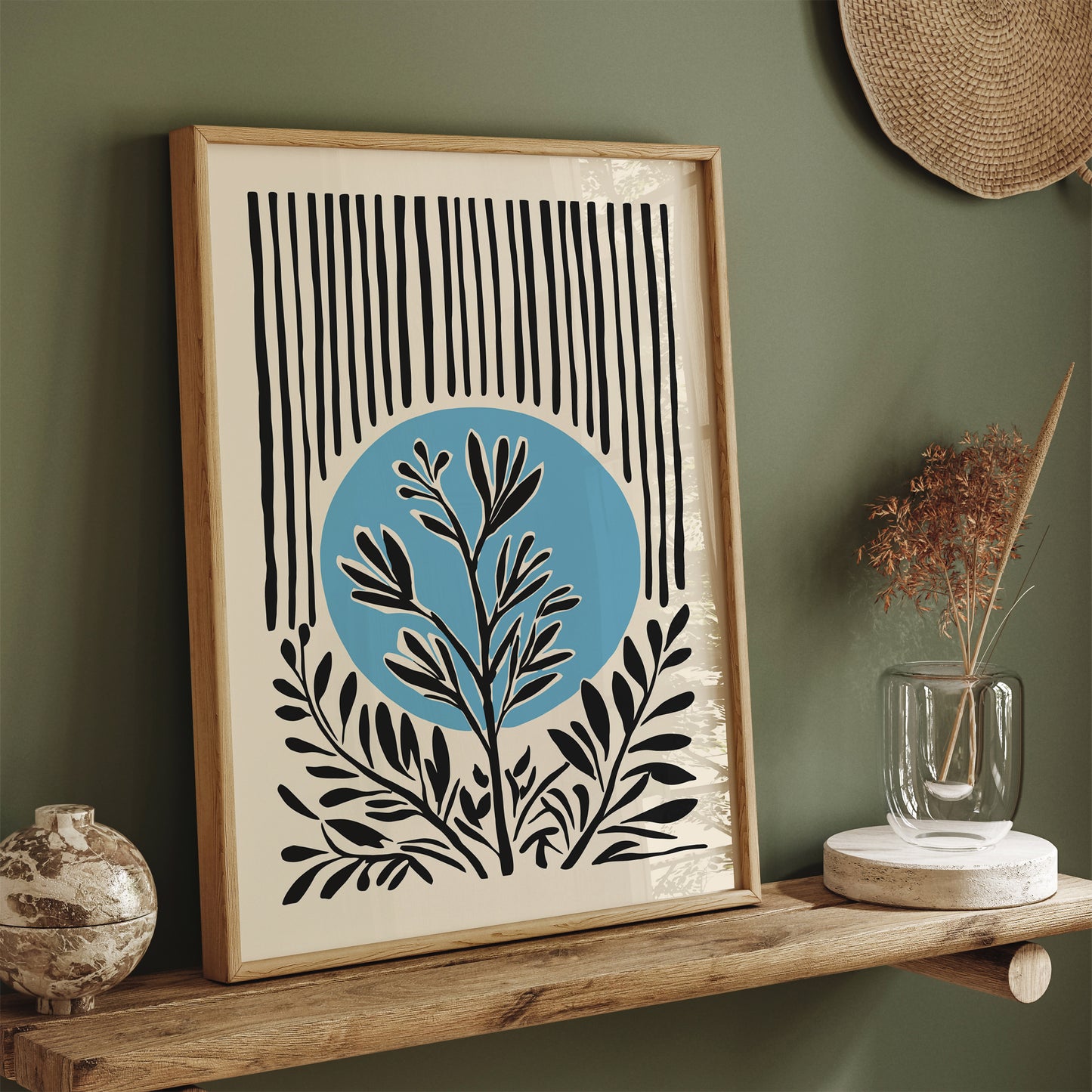 Modern Nature Black Art Print 2025