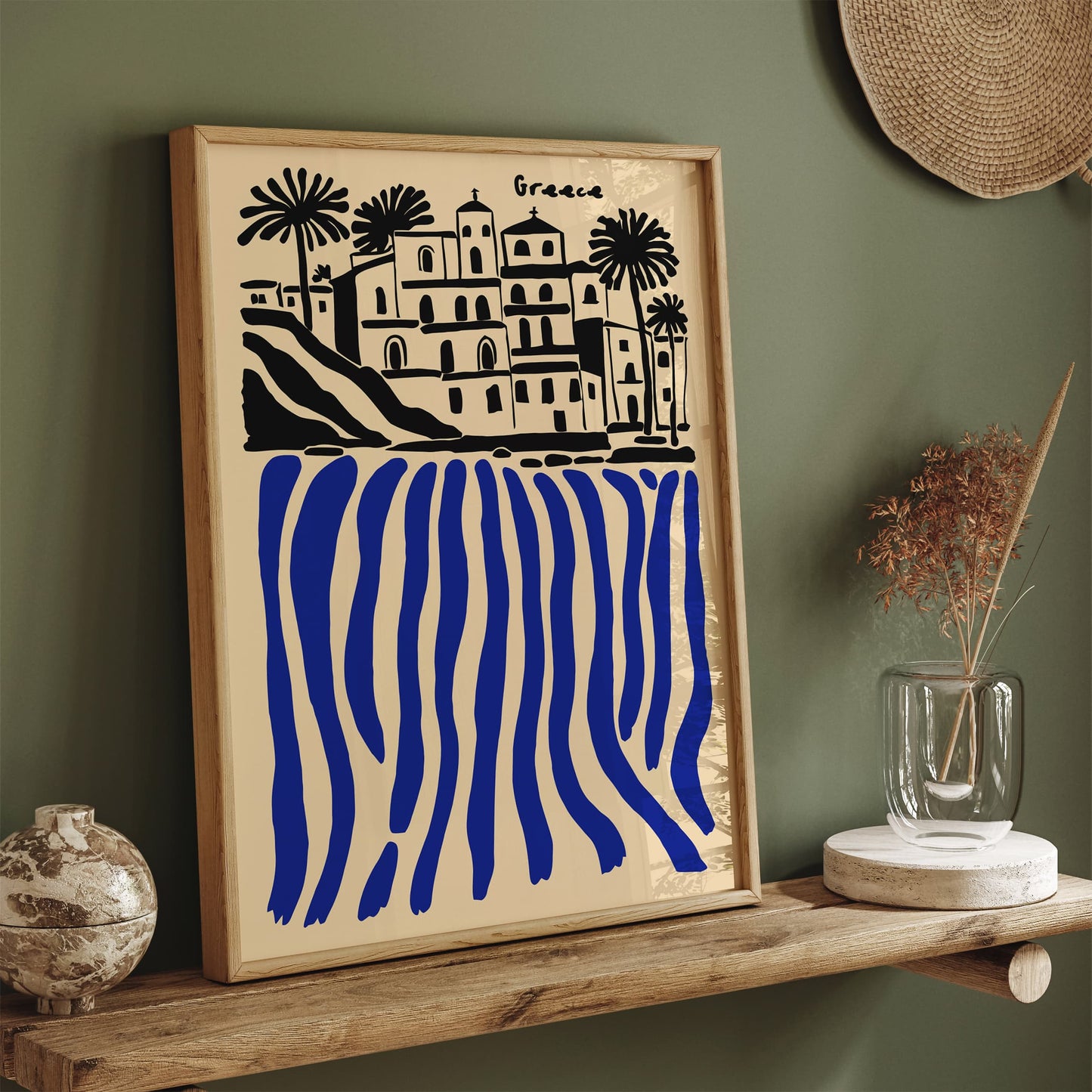 Greece Travel Abstract Poster