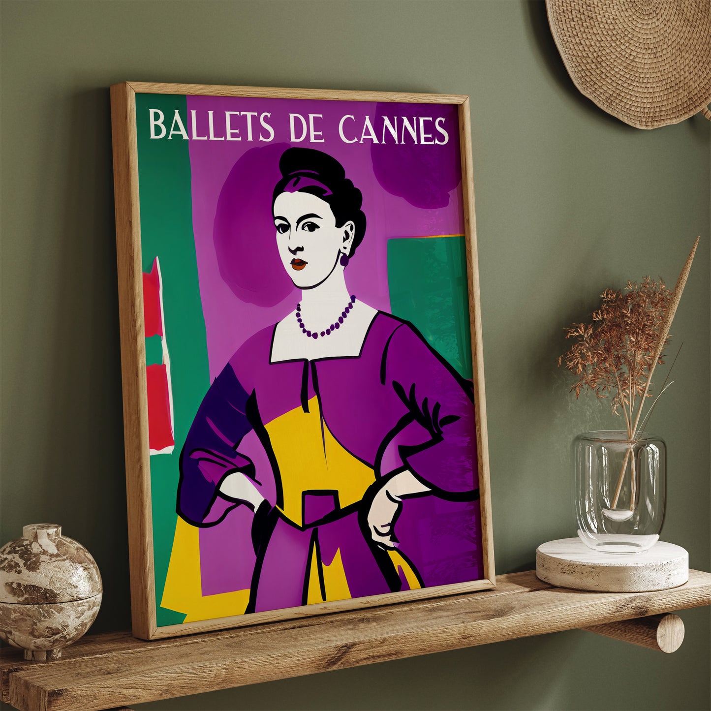 Ballets De Cannes Vintage Ballerina Poster
