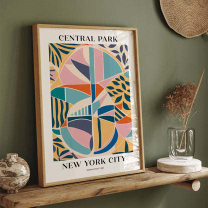 Abstract Central Park NYC Poster