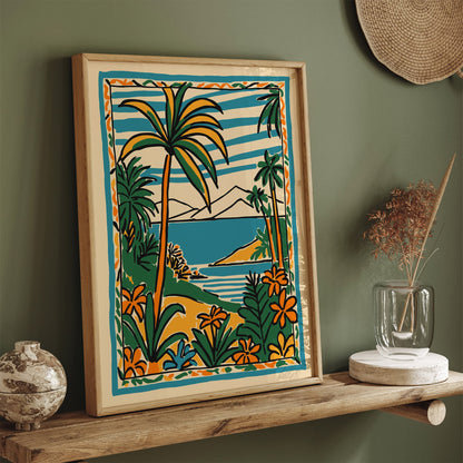 Tropical Colorful Scenic Wall Art Print