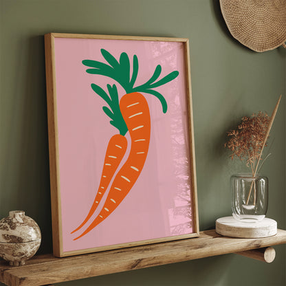 Carrots Eco Friendly Vegetarian Art Print