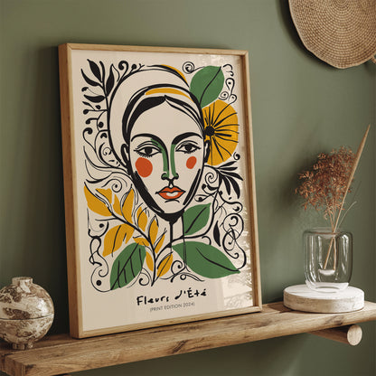 Woman in Flowers Wall Art