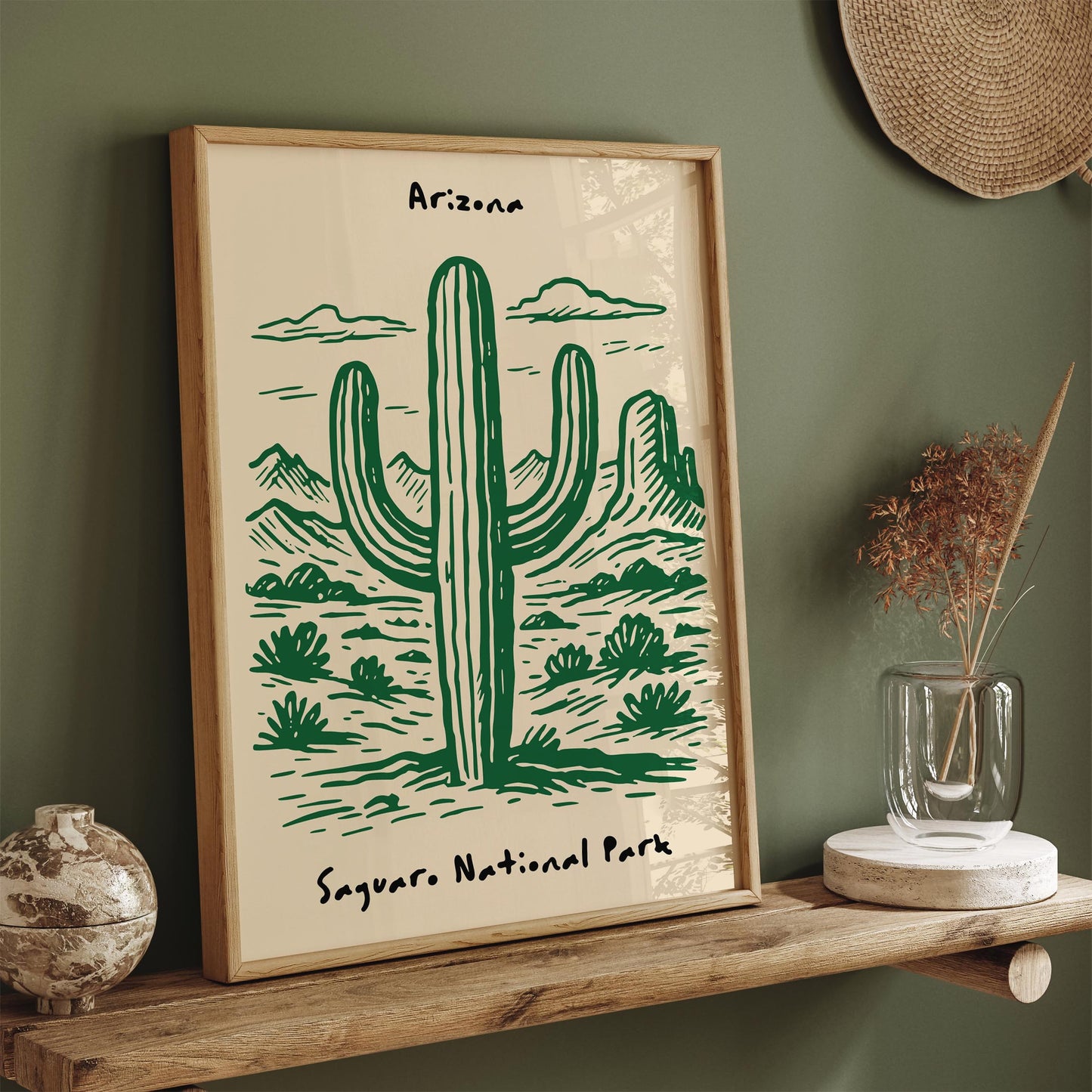 Saguaro National Park Poster - Arizona Travel Wall Art Print