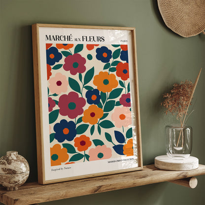 French Floral Papercut Décor Poster