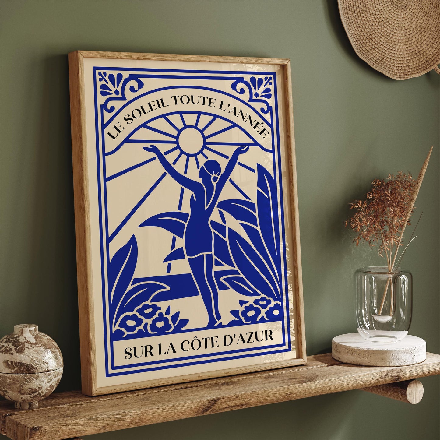 Côte d’Azur Travel Poster Art - Retro French Riviera Print