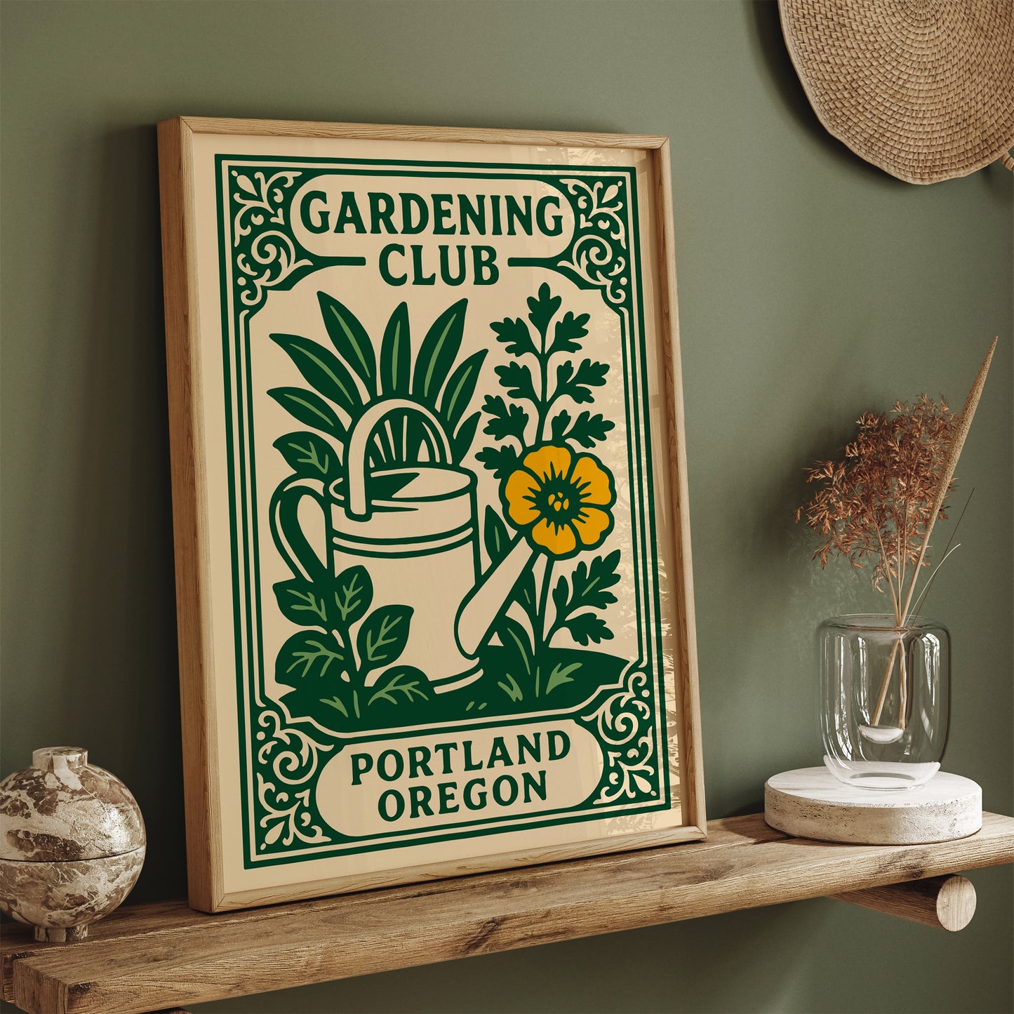 Portland Oregon Gardening Club Poster