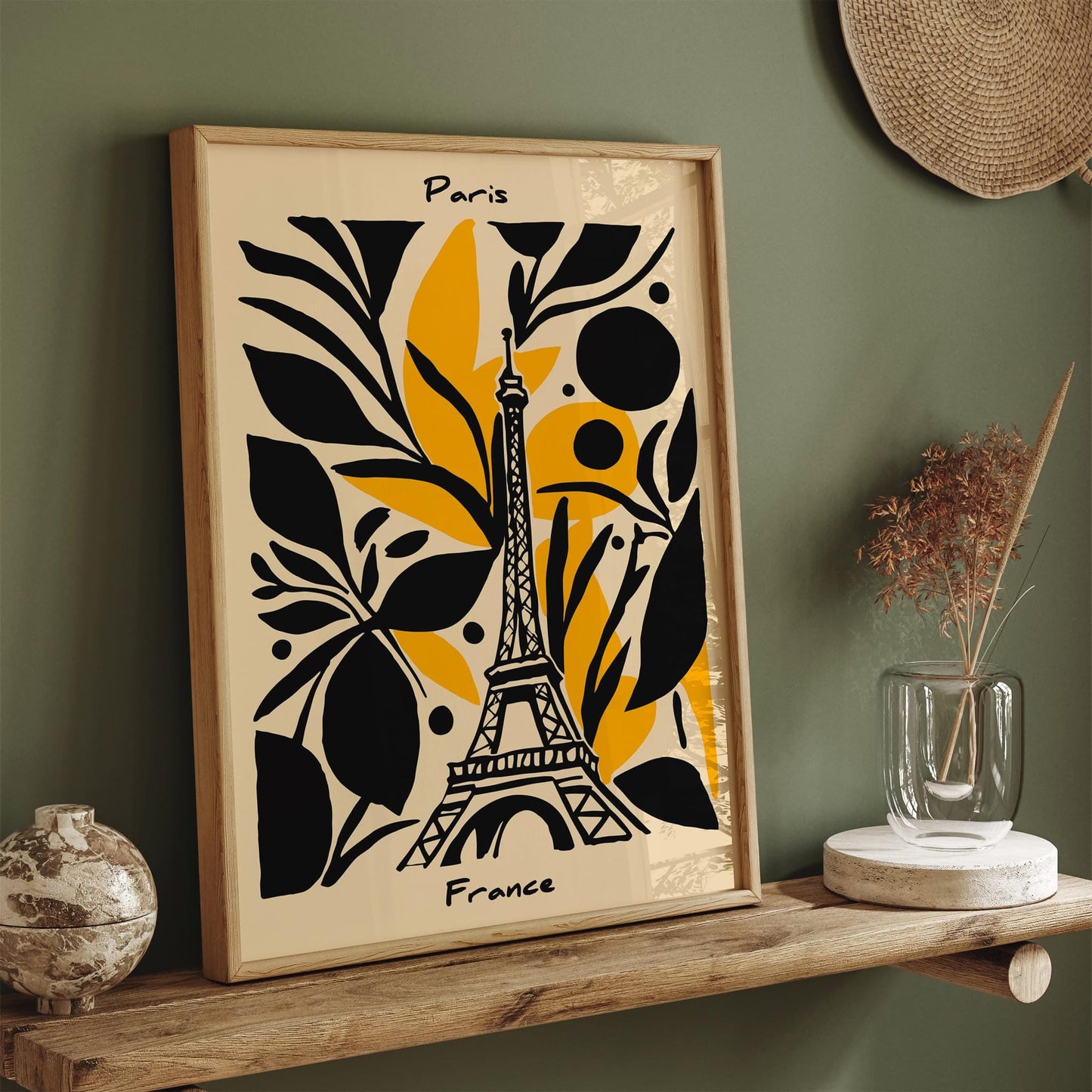 Paris France Modern Abstract Architectural Print