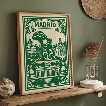 Madrid Botanical Travel Poster