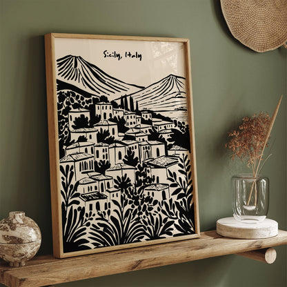 Sicily, Italy Travel Sketch Art Print