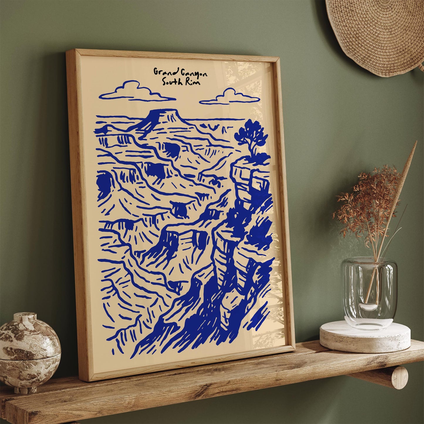 Grand Canyon Poster - Blue Arizona Landscape Wall Art