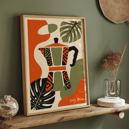 Daily Brew Coffee Spirit Art Poster
