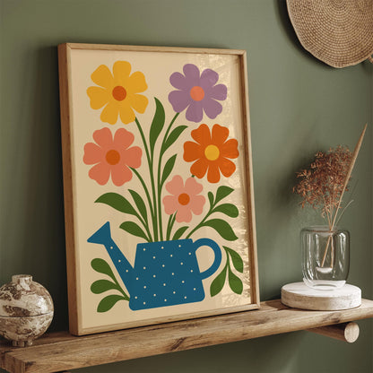 Bouquet of Flowers Poster - Farmhouse Kitchen Wall Decor