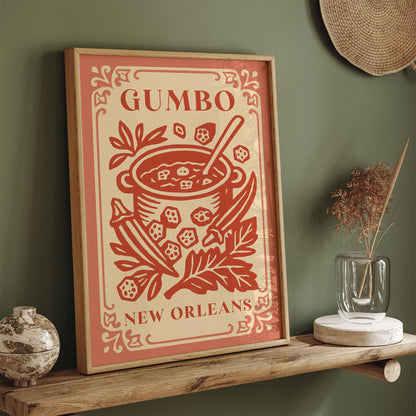 Gumbo New Orleans Poster - Louisiana Wall Art