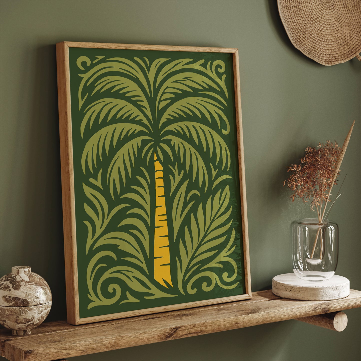 Green Tropical Palm Tree Poster - Bohemian Home Decor 2026