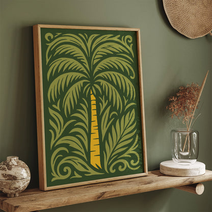 Green Tropical Palm Tree Poster - Bohemian Home Decor 2026