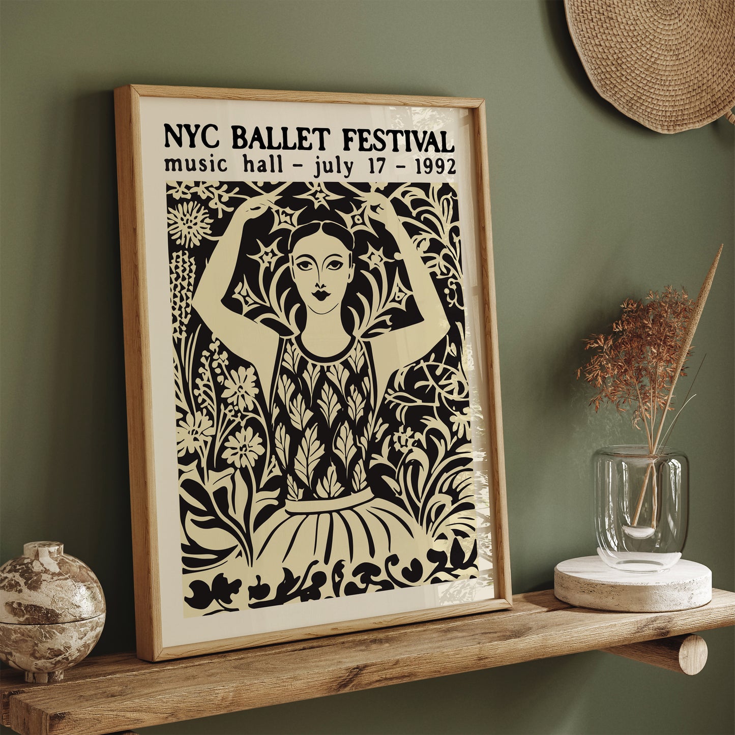 NYC Ballet Festival Linocut Poster