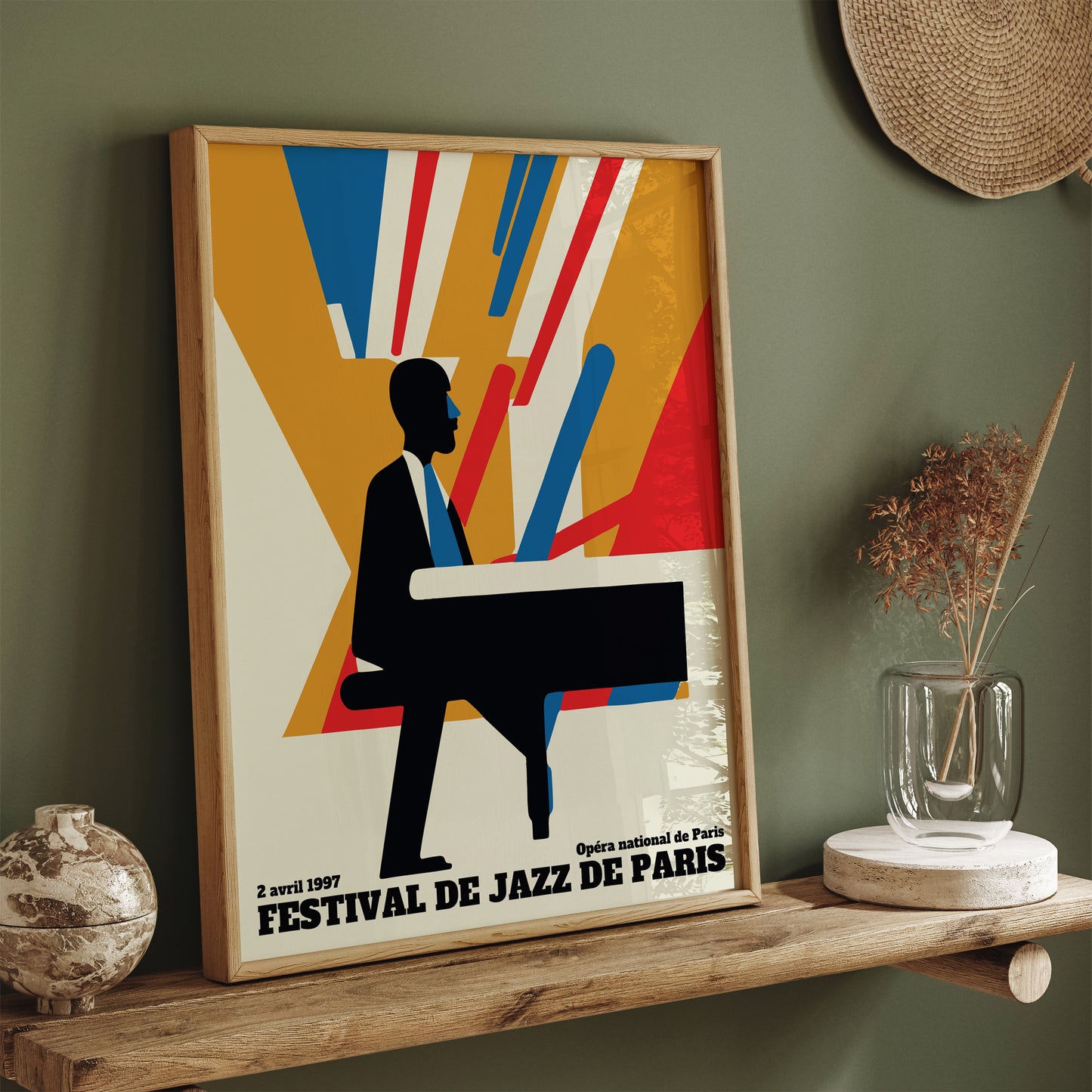 Festival De Jazz De Paris Vintage Music Poster