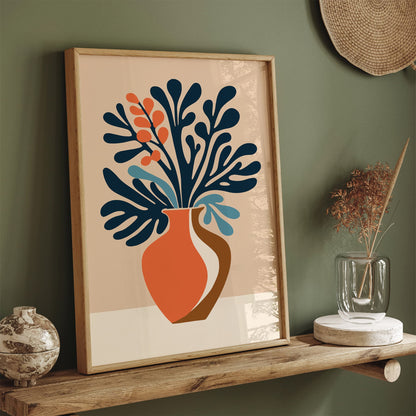 Bohemian Floral Wall Art - Matisse Inspired Print