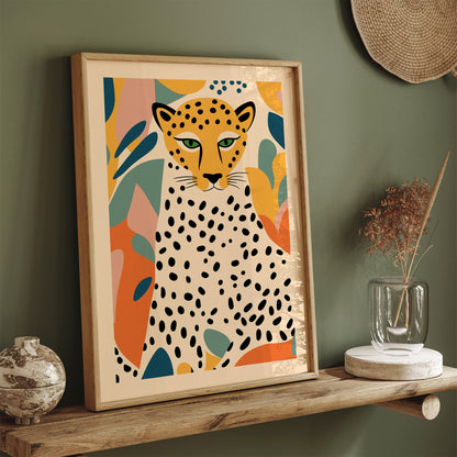 Vintage Cheetah Portrait Wall Art