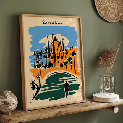 Barcelona Hotel Room Wall Decor Art Print