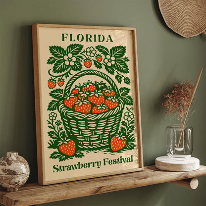 Vintage Florida Strawberry Festival Poster