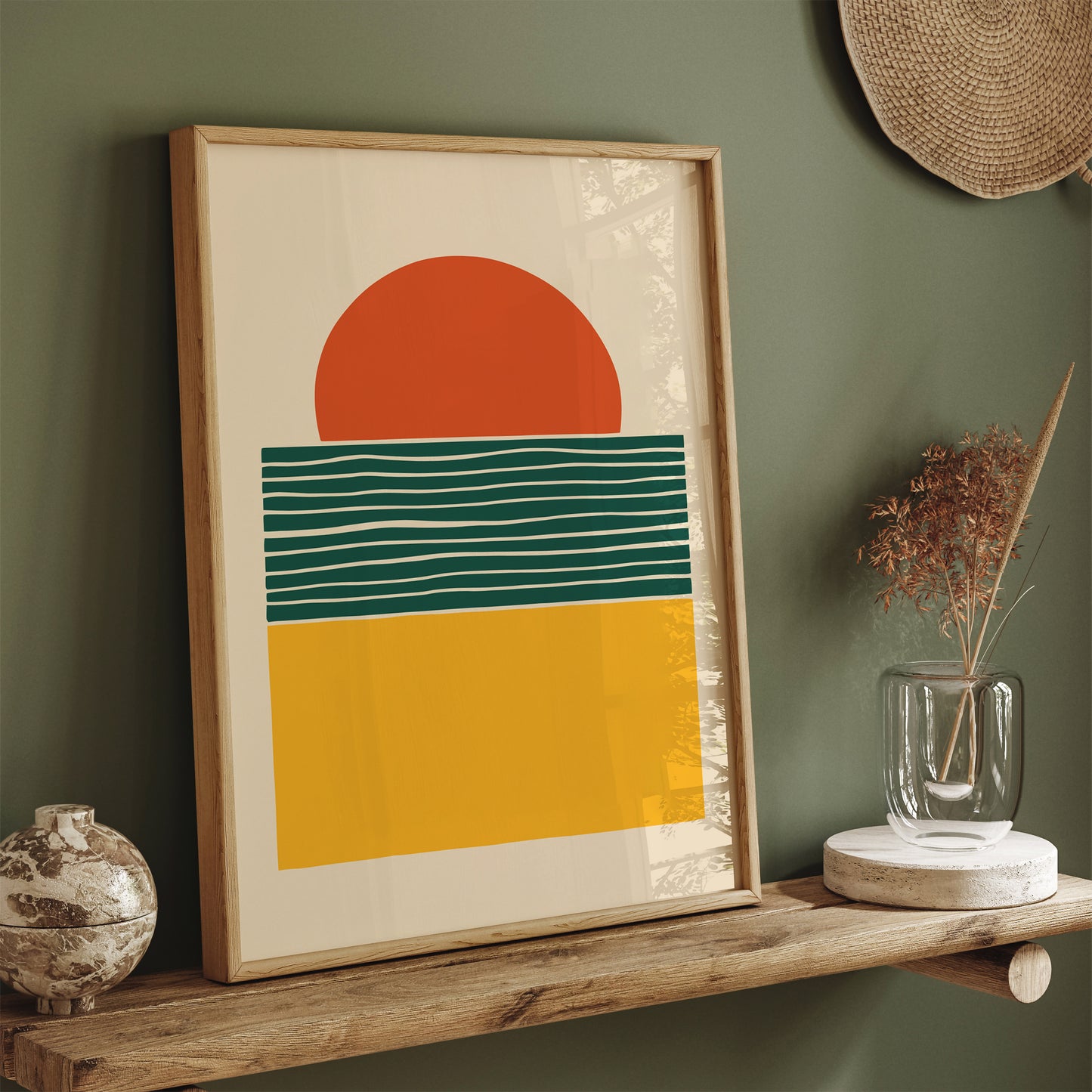 Mid Century Minimalist Sunset Poster