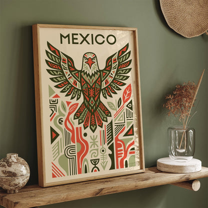 Mexico Eagle Art Poster