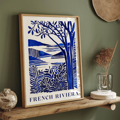 Riviera Reverie: Blue Travel Art