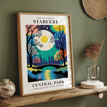 Vibrant NYC Starnight Festival Art Print