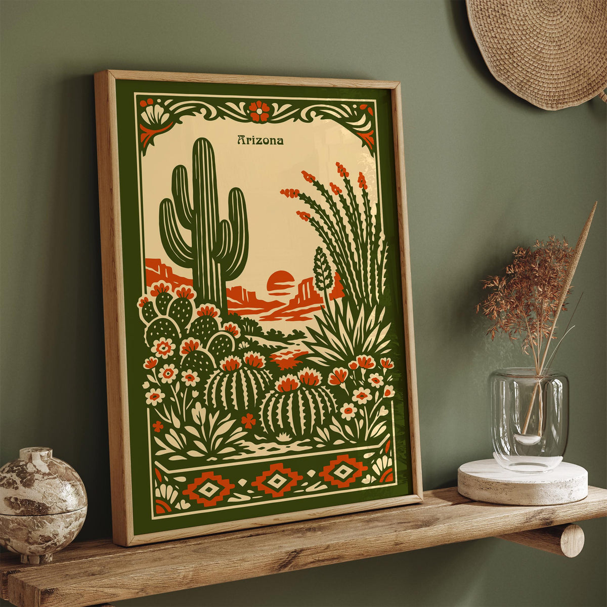 Arizona Desert Landscape Travel Poster