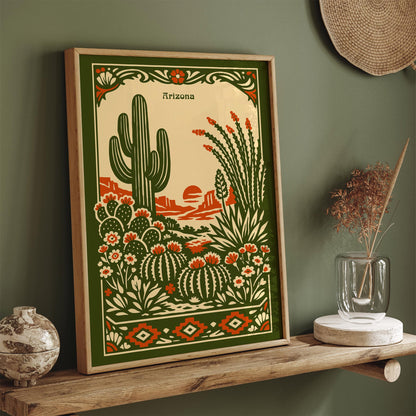 Arizona Desert Landscape Travel Poster