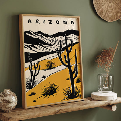 Arizona Desert Landscape Art Poster