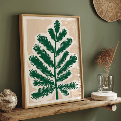 Green Leaf Cozy Wall Art
