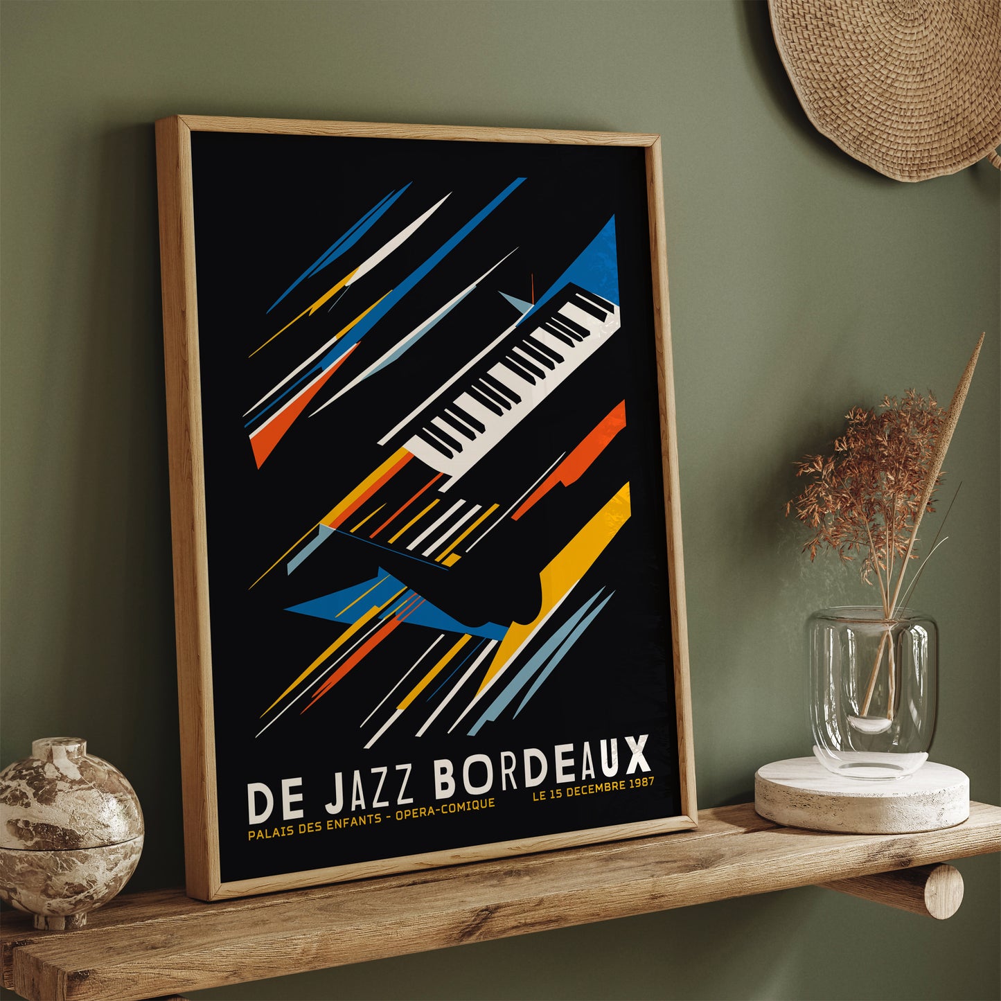 De Jazz Bordeaux 1987 Geometric Poster