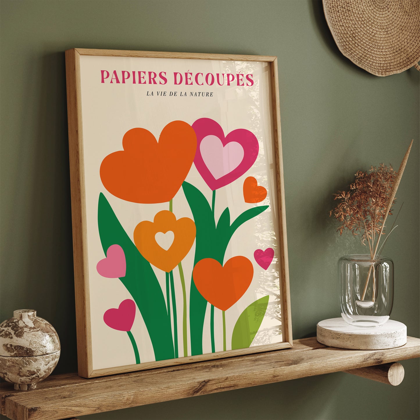 Cute Trendy Cut Outs Floral Poster