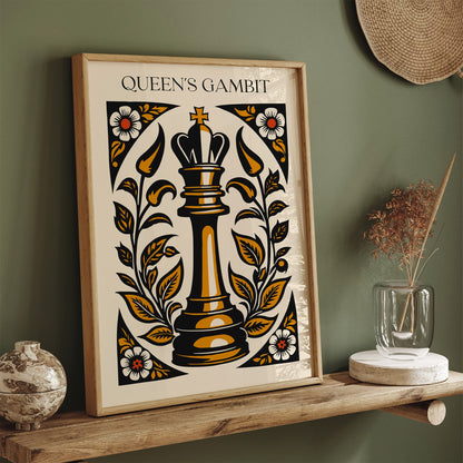 Queen's Gambit - Chess Piece Poster