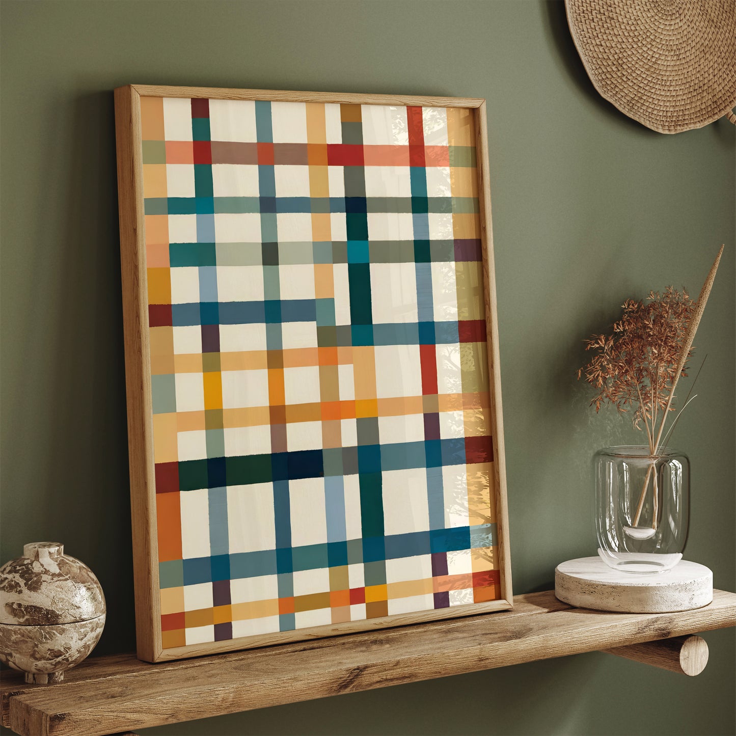 Mid Century Modern Geometric Art Print