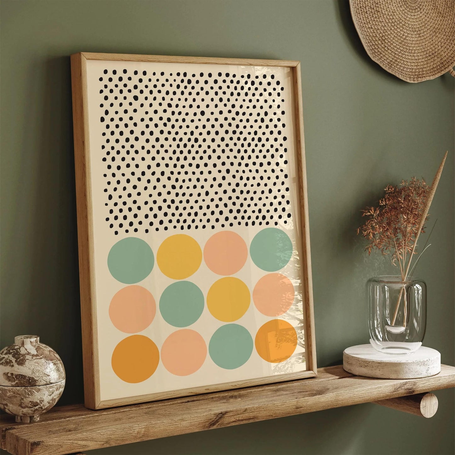 Abstract Dots & Spots Wall Art - Retro Vibe Home Decor