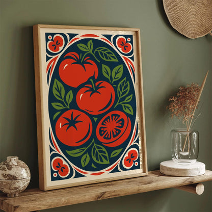 Red Tomatos Poster - Vintage Rococo Inspired Print