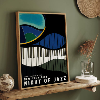 NYC Night of Jazz Retro Poster